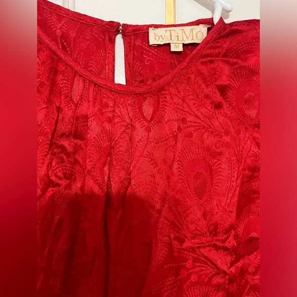 By TiMo red long sleeve bow blouse - Picture 5 of 6
